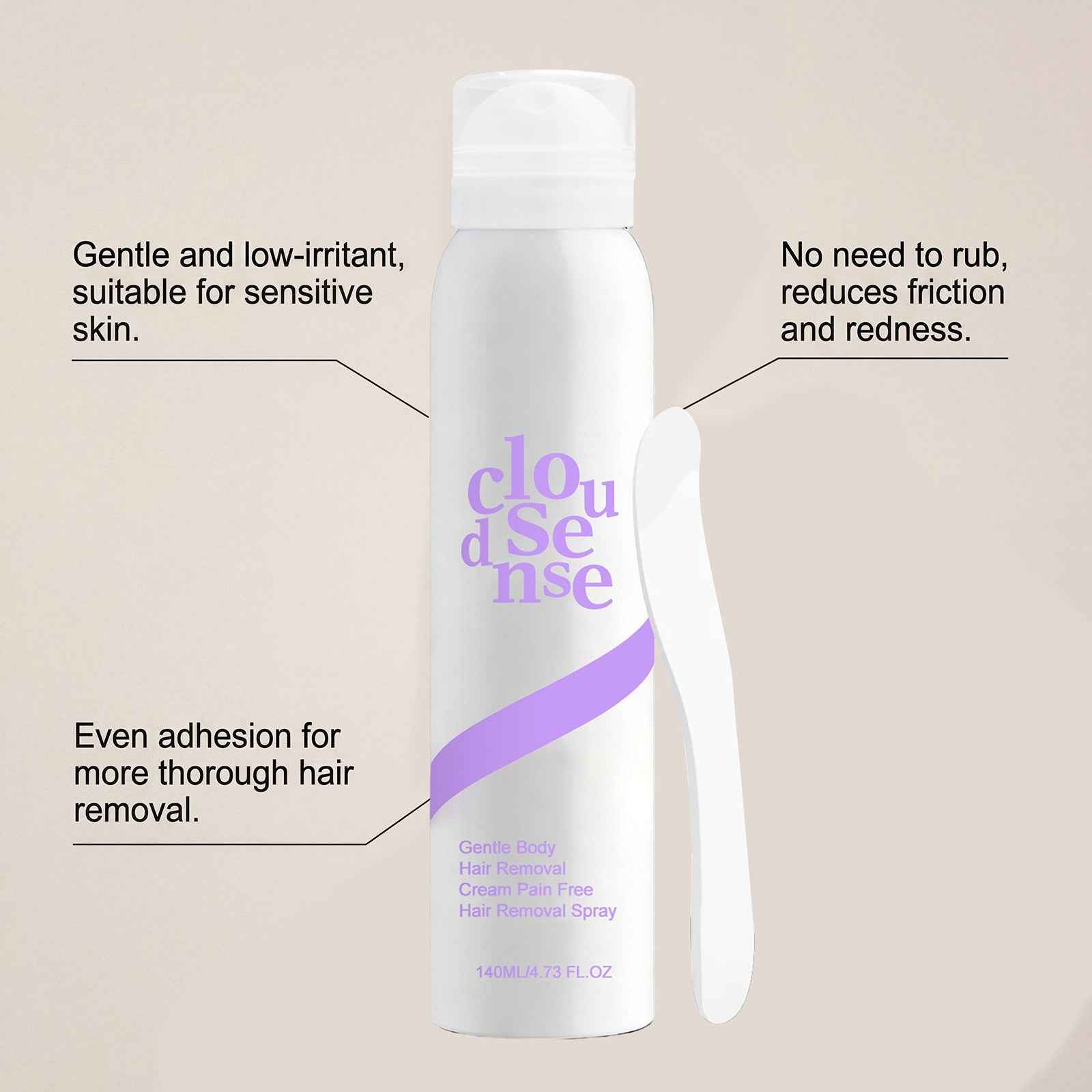 Spray limpiador corporal portátil para depilación diaria suave y refrescante, fácil de usar