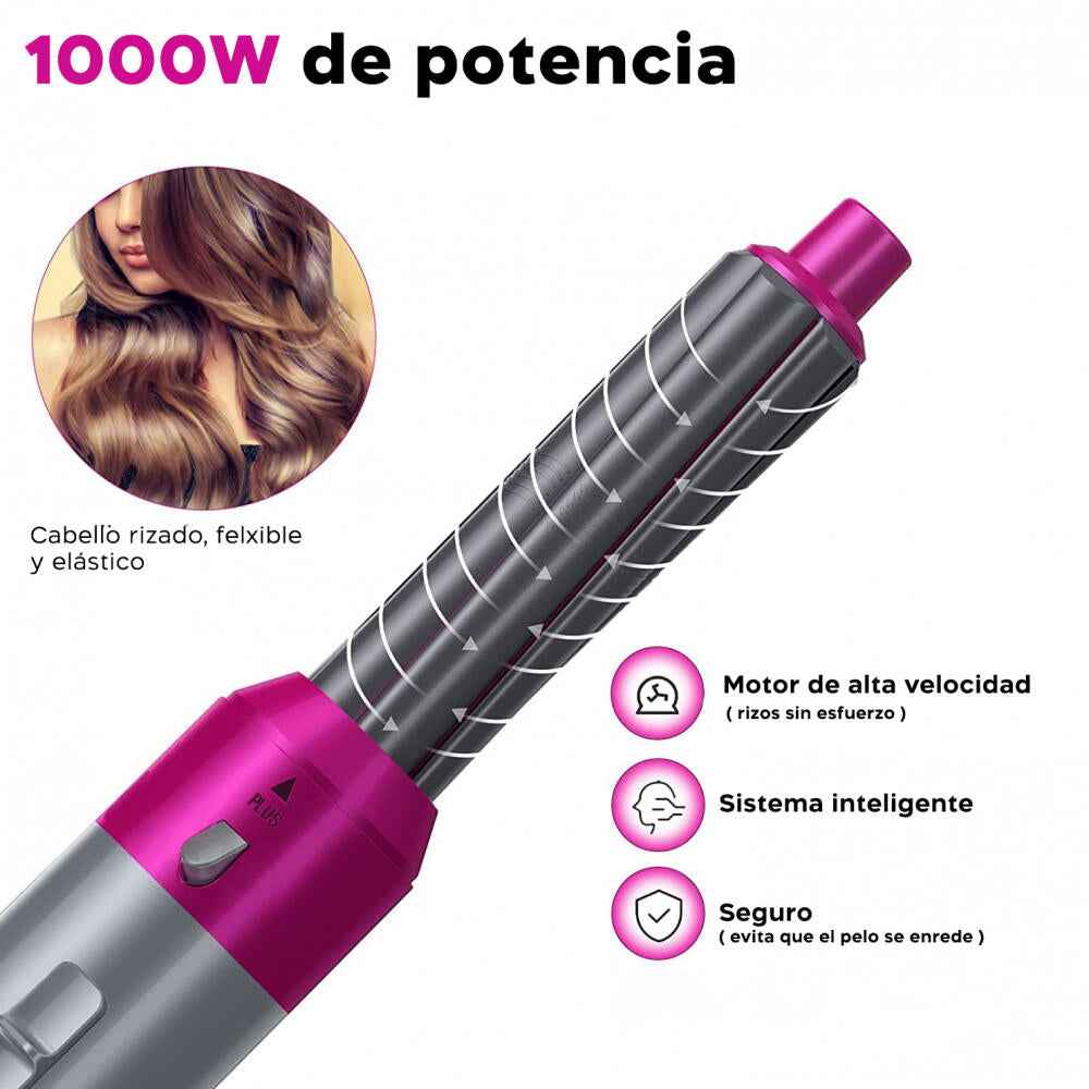 Cepillo Secador 5 en 1: Rizador y Moldeador de Pelo para Versatilidad y Estilo